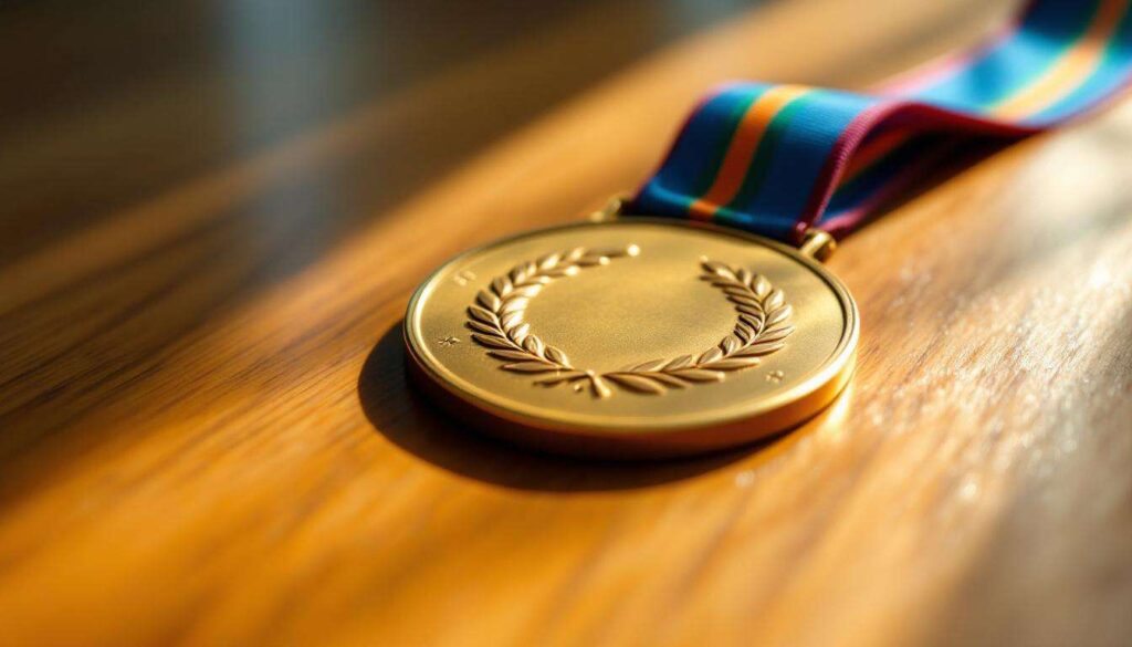 Créer une médaille de champion pour une olympiade d'anniversaire sportif