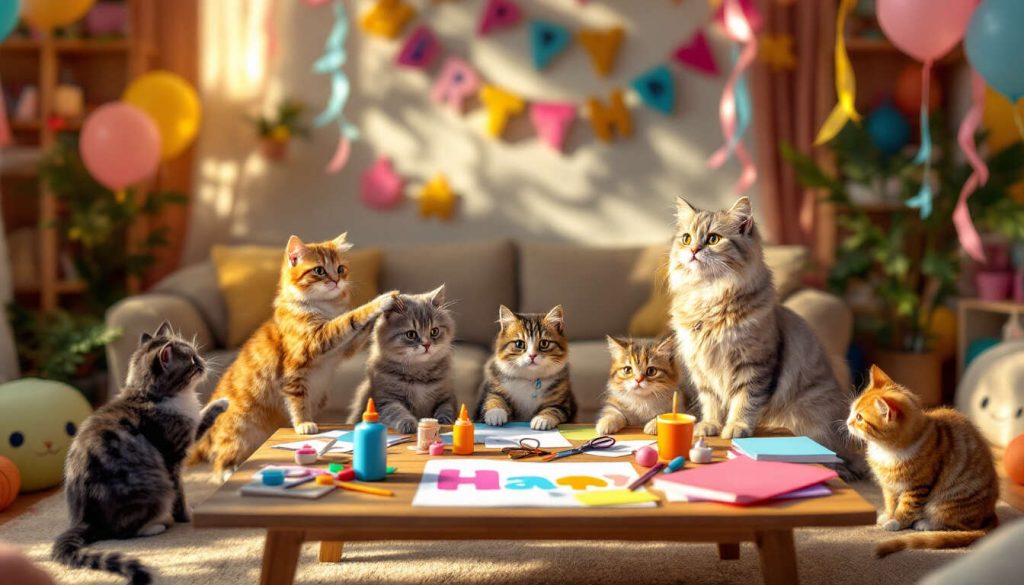 Inspiration pour un anniversaire chat : idées et activités manuelles