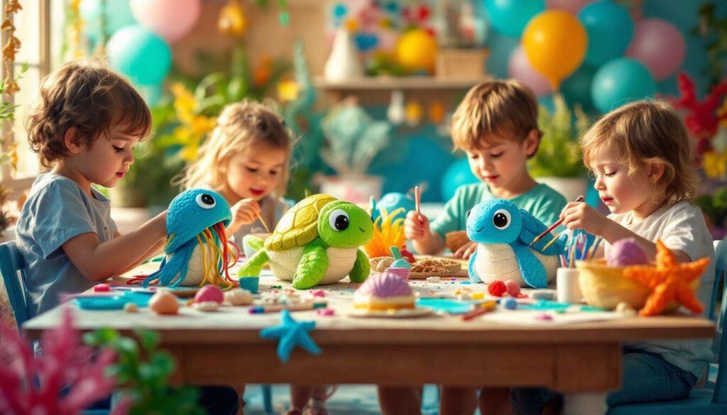 Activités manuelles pour anniversaire : animaux de la mer