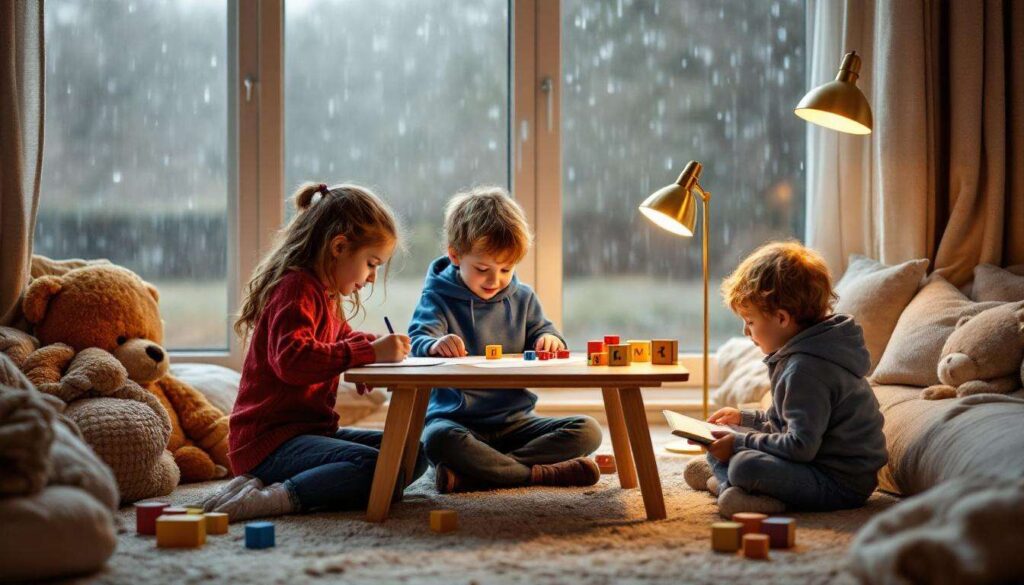 Activités d'intérieur pour enfants quand il pleut